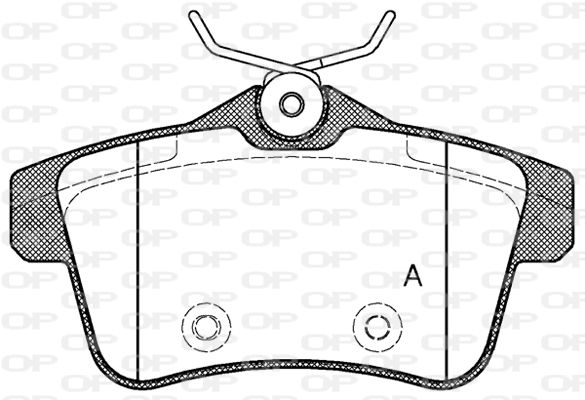 OPEN PARTS Piduriklotsi komplekt,ketaspidur BPA1418.00